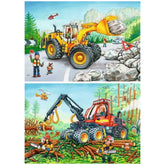 Ravensburger - Excavatrice et Tracteur Forestier - 2x24 Pièces - Puzzles